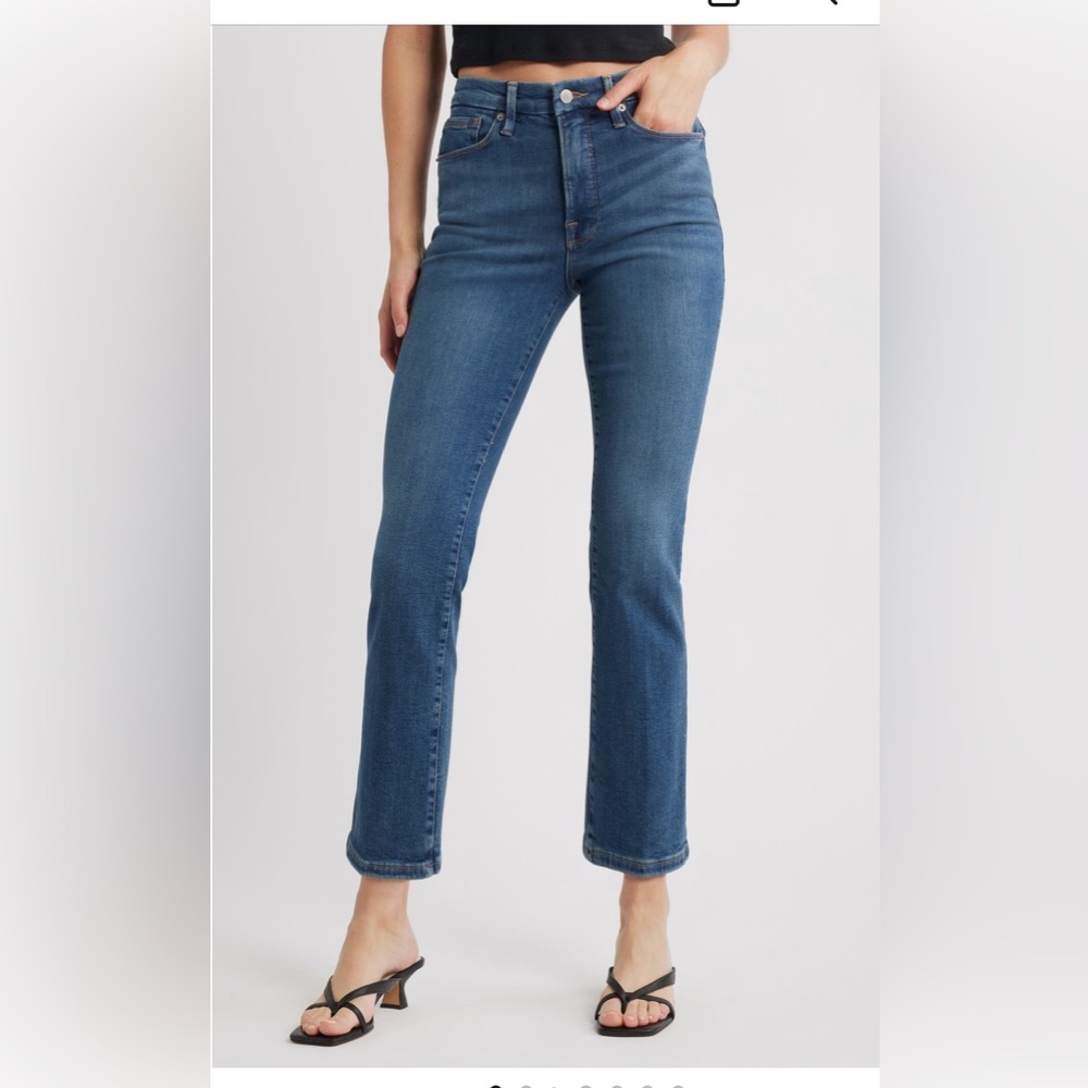Good American Blue Boot Cut Jeans